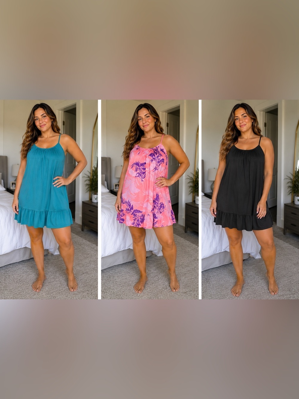 (3) Women’s Slip Dresses - Comfort Nightwear - XLARGE